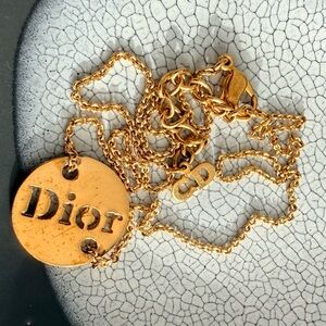 Christian Dior Pre-Owned elegant 
logo pendant necklace